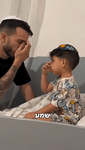 Adorable Jewish boy asks his dad to say Shema prayer with him before bed. Vid_ T.mp4